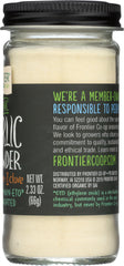 FRONTIER NATURAL PRODUCTS: Organic Garlic Powder, 2.33 oz