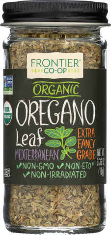 FRONTIER HERB: Oregano Seasoning Bottle Organic, 0.36 oz