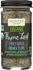 FRONTIER HERB: Organic Thyme Leaf Bottle, 0.63 oz
