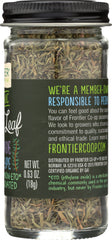 FRONTIER HERB: Organic Thyme Leaf Bottle, 0.63 oz
