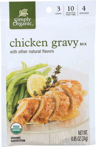 SIMPLY ORGANIC: Gravy Seasoning Mix Roasted Chicken, .85 Oz