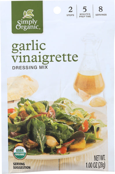 SIMPLY ORGANIC: Garlic Vinaigrette Dressing Mix, 1 oz