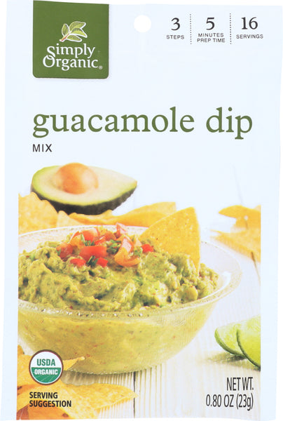 SIMPLY ORGANIC: Dip Mix Guacamole, 0.8 Oz