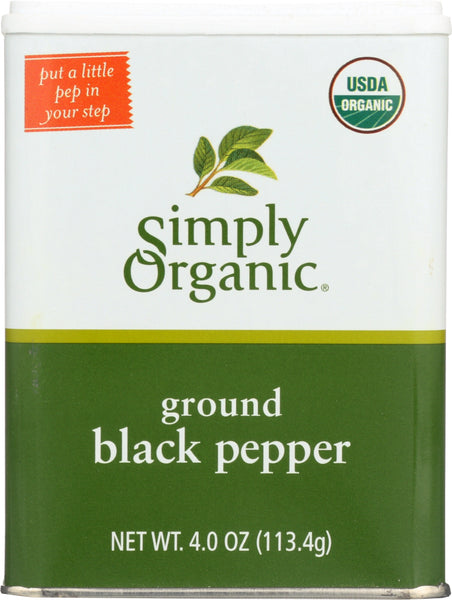 SIMPLY ORGANIC: Ground Black Pepper, 4 oz