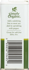 SIMPLY ORGANIC: Ground Black Pepper, 4 oz