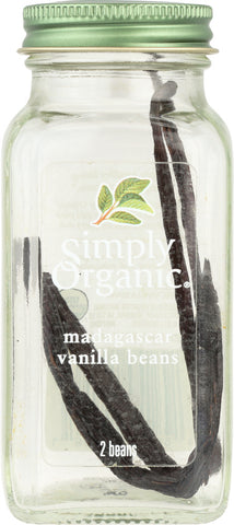 SIMPLY ORGANIC: Vanilla Bean Whole Madagascar, 2 pc