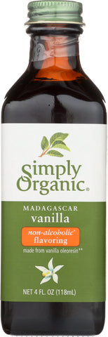 SIMPLY ORGANIC: Flavor Vanilla Alcohol Free, 4 fl oz