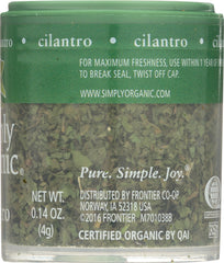 SIMPLY ORGANIC: Mini Cilantro Leaf Organic, .14 oz