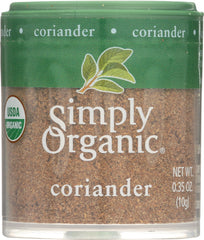 SIMPLY ORGANIC: Mini Coriander Seed Ground Organic, .35 oz