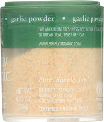 SIMPLY ORGANIC: Mini Garlic Powder, .92 oz