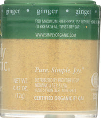 SIMPLY ORGANIC: Mini Ground Ginger, .42 oz