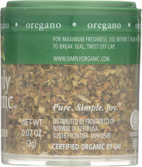 SIMPLY ORGANIC: Mini Oregano Leaf Cut & Sifted, 0.07 oz