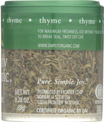 SIMPLY ORGANIC: Mini Thyme Leaf Whole, 0.28 oz