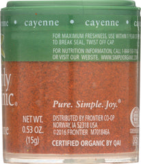 SIMPLY ORGANIC: Mini Cayenne Pepper Ground, .53 oz