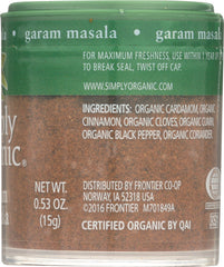 SIMPLY ORGANIC: Mini Garam Masala, .53 oz