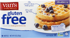 VAN'S: Gluten Free Waffles Blueberry, 9 oz