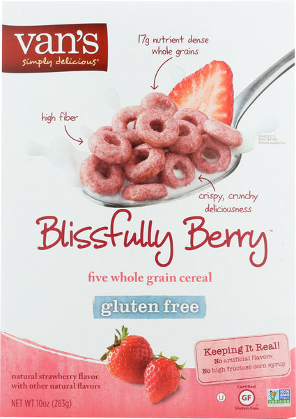 VAN'S: Simply Delicious Cereal Blissfully Berry, 10 oz