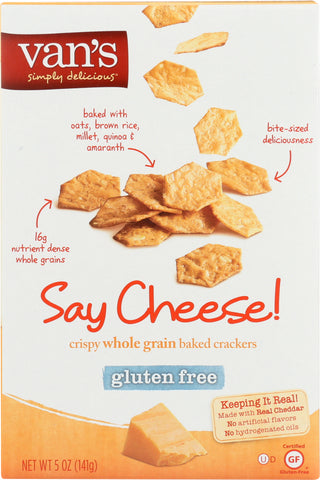 VANS: Natural Foods Gluten Free Say Cheese Crispy Whole Grain Baked Crackers, 5 Oz