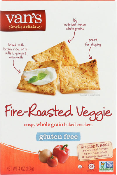 VANS: Fire-Roasted Veggie Crackers Gluten Free, 4 oz