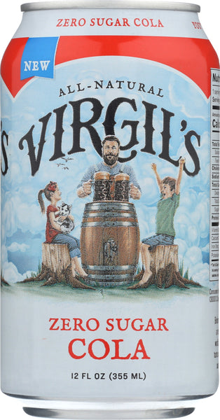 VIRGILS: Zero Sugar Soda Cola 6-12 fl oz, 72 fl oz