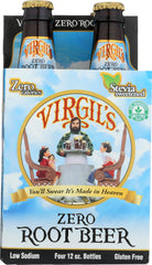 VIRGIL'S: Zero Root Beer 4 pack, 48 oz