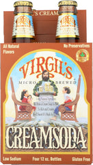 VIRGILS: Cream Soda Micro Brewed, 4 pack, 48 oz