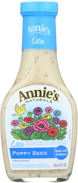 ANNIES HOMEGROWN: Lite Poppy Seed Dressing, 8 oz