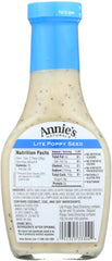 ANNIES HOMEGROWN: Lite Poppy Seed Dressing, 8 oz