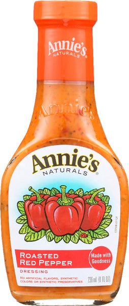 ANNIE'S NATURALS: Roasted Red Pepper Vinaigrette, 8 oz