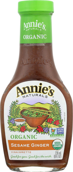 ANNIE'S NATURALS: Organic Dressing Sesame Ginger Vinaigrette, 8 oz