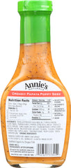 ANNIES HOMEGROWN: Organic Papaya Poppy Seed Dressing, 8 oz