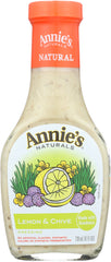 ANNIE'S HOMEGROWN: Dressing Lemon & Chive, 8 Oz