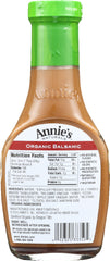 ANNIES HOMEGROWN: Organic Balsamic Vinaigrette Dressing, 8 oz