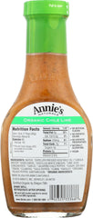 ANNIESNAT: Dressing Chile Lime Vinegar Organic, 8 oz