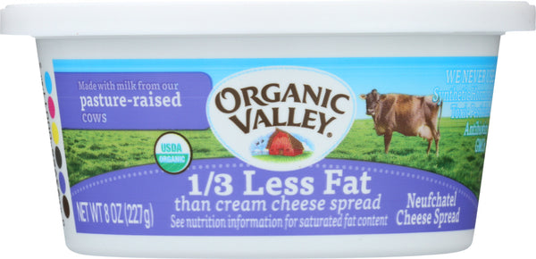 ORGANIC VALLEY: Neufchatel Cheese Spread Tub, 8 oz