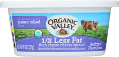 ORGANIC VALLEY: Neufchatel Cheese Spread Tub, 8 oz