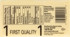 ORGANIC VALLEY: Cultured Unsalted Butter, 1 lb