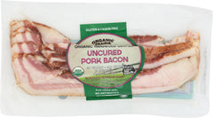 ORGANIC PRAIRIE: Uncured Pork Bacon Smoked Slices, 8 oz