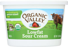 ORGANIC VALLEY: Lowfat Sour Cream, 16 oz