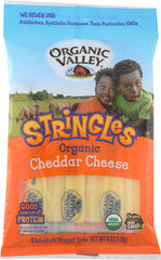 ORGANIC VALLEY: Stringles Organic Cheddar Cheese 6 Sticks, 6 oz