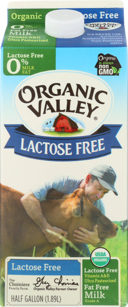 ORGANIC VALLEY: Lactose-Free Fat Free Ultra Pasteurized Milk, 64 oz