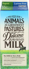 ORGANIC VALLEY: Lactose-Free Fat Free Ultra Pasteurized Milk, 64 oz