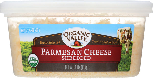 ORGANIC VALLEY: Shredded Parmesan Cheese,  4 oz