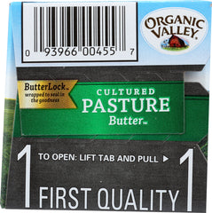 ORGANIC VALLEY: Cultured Pasture Butter Lightly Salted, 1 lb