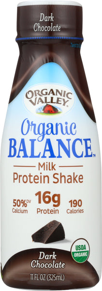 ORGANIC VALLEY: Organic Balance Milk Protein Shake Dark Chocolate, 11 oz