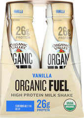 ORGANIC VALLEY: Milk Shake High Protein Vanilla 4 Pack, 44 oz