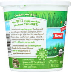 ORGANIC VALLEY: Grassmilk Plain Whole Milk Yogurt, 24 oz