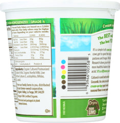 ORGANIC VALLEY: Grassmilk Plain Whole Milk Yogurt, 24 oz