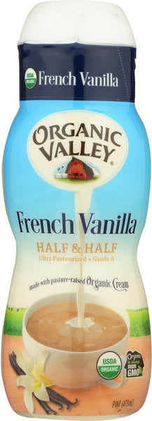 ORGANIC VALLEY: French Vanilla Half & Half, 16 oz