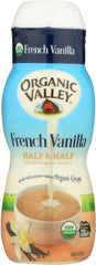 ORGANIC VALLEY: French Vanilla Half & Half, 16 oz